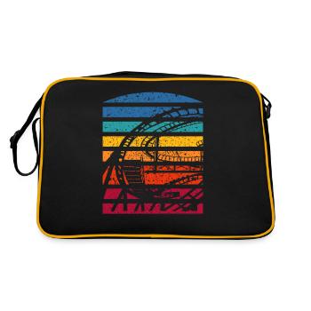 Rétro montagnes russes silhouette aventure - Sac Retro - noir/or - Dos