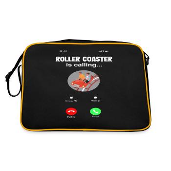 Achterbahn Ruft, Folge Dem Ruf - Retro Tasche - Schwarz/Gold - Hinten