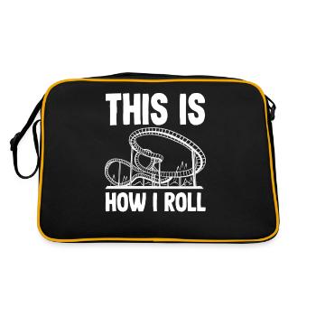 Achterbahn So Rolle Ich - Retro Tasche - Schwarz/Gold - Hinten