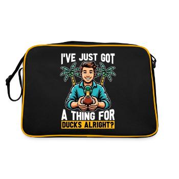 Canard colvert J’ai juste un faible pour la sauvagine - Sac Retro - noir/or - Dos