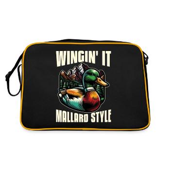 Canard colvert Wingin' It Chasseur de canard de style canard colvert - Sac Retro - noir/or - Dos