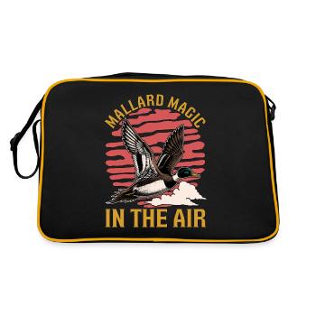 Canard colvert, Magie dans l’air, oiseau d’eau, canard colvert - Sac Retro - noir/or - Dos