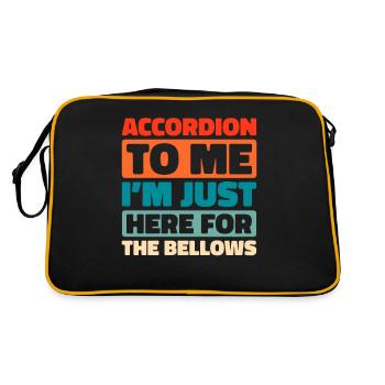 Akkordeon - Retro Tasche - Schwarz/Gold - Hinten
