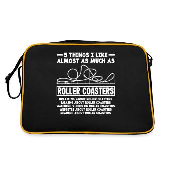 Achterbahn 5 Dinge Die Fast So Toll Sind - Retro Tasche - Schwarz/Gold - Hinten
