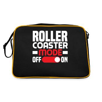 Achterbahn Modus Ein Aus Erleben - Retro Tasche - Schwarz/Gold - Hinten