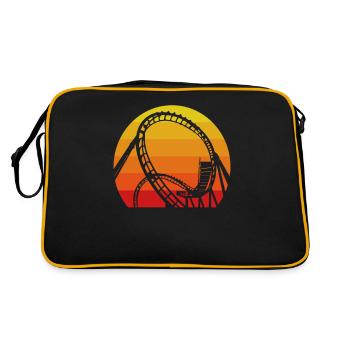 Montagnes russes Aventure Vintage Coucher de soleil - Sac Retro - noir/or - Dos