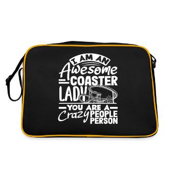 Ich Bin Eine Großartige Achterbahn Lady - Retro Tasche - Schwarz/Gold - Hinten