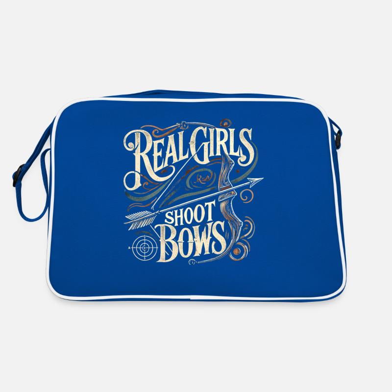 Echte Mädchen schießen Bögen Retro Tasche