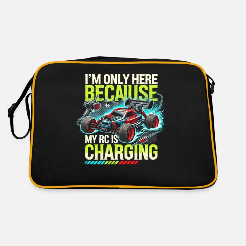 Ich bin nur hier, weil meine RC aufgeladen wird Retro Tasche