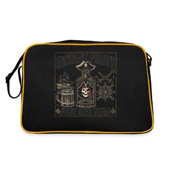 Sofortiger Pirat Einfach Rum hinzufügen - Retro Tasche - Schwarz/Gold - Hinten
