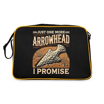 Nur noch eine Pfeilspitze, versprochen - Retro Tasche - Schwarz/Gold - Hinten