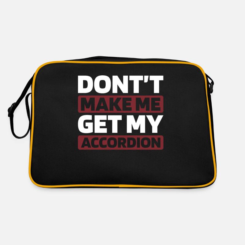 Akkordeon - Retro Tasche - Schwarz/Gold