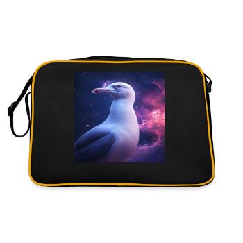 Möwe - Retro Tasche - Schwarz/Gold - Hinten