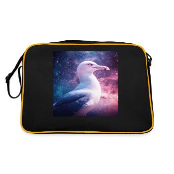 Möwe - Retro Tasche - Schwarz/Gold - Hinten