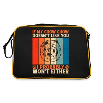 Cadeaux Chow Chow - Sac Retro - noir/or - Dos