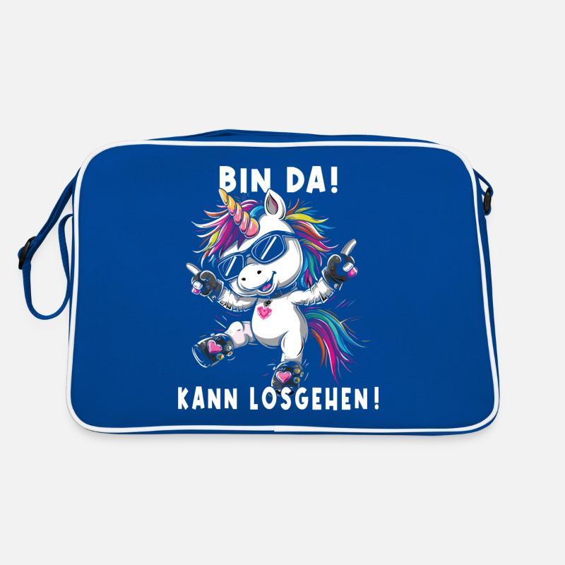 Süßes Einhorn, Bunte Einhörner Retro Tasche