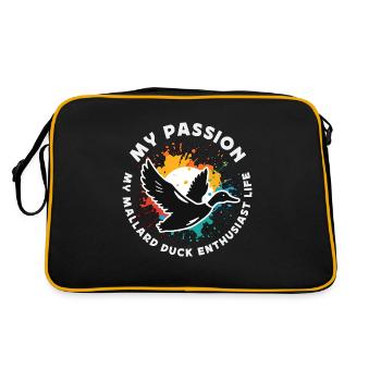 Canard colvert Ma passion Mon chasseur de canard colvert - Sac Retro - noir/or - Dos