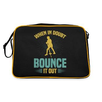 Pogo-stick: If you have any doubts, hop off - Retro Bag - black/gold - Back