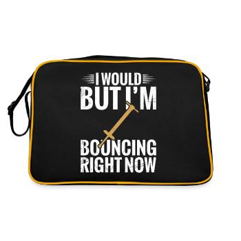 Pogo-stick: I would, but I'm just bouncing - Retro Bag - black/gold - Back