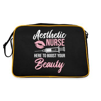 Ästhetische Krankenschwester Hier, Um Ihre - Retro Tasche - Schwarz/Gold - Hinten