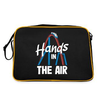 Hände In Der Luft Achterbahn Abenteuer - Retro Tasche - Schwarz/Gold - Hinten