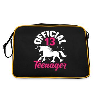 Officiel 13 Anniversaire Adolescent Licorne - Sac Retro - noir/or - Dos