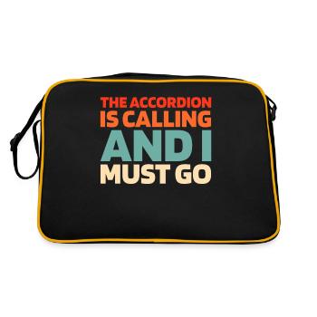 Akkordeon - Retro Tasche - Schwarz/Gold - Hinten