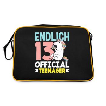 Enfin 13e anniversaire Adolescent officiel - Sac Retro - noir/or - Dos
