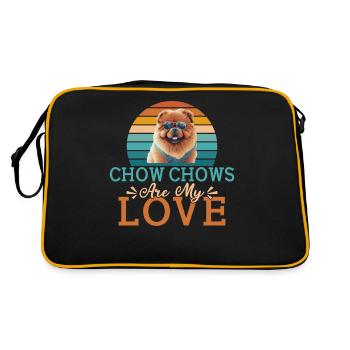 Cadeaux Chow Chow - Sac Retro - noir/or - Dos