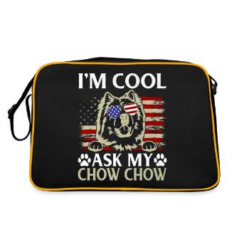 Cadeaux Chow Chow - Sac Retro - noir/or - Dos