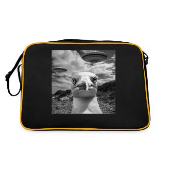 Möwe - Retro Tasche - Schwarz/Gold - Hinten