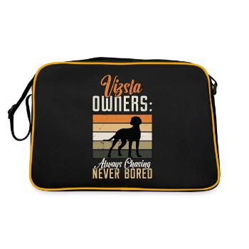 Vizsla Owners Always Chasing Pet Owner Vizsla Dog - Retro Bag - black/gold - Back