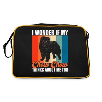 Cadeaux Chow Chow - Sac Retro - noir/or - Dos