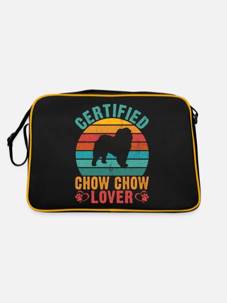 Cadeaux Chow Chow - Sac Retro - noir/or - Dos