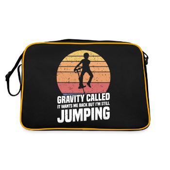 Pogo Stick: Gravity has called it, it - Retro Bag - black/gold - Back