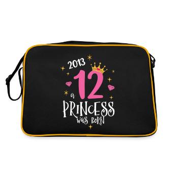 12e anniversaire Une princesse née en 2013 - Sac Retro - noir/or - Dos