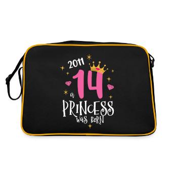 14e anniversaire Une princesse née en 2011 - Sac Retro - noir/or - Dos