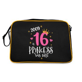 16e anniversaire Une princesse née en 2009 - Sac Retro - noir/or - Dos