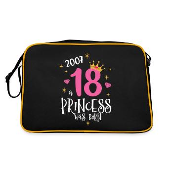 18e anniversaire Une princesse née en 2007 - Sac Retro - noir/or - Dos