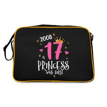 17e anniversaire Une princesse née en 2008 - Sac Retro - noir/or - Dos