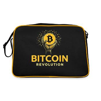 Bitcoin Revolution - Retro Tasche - Schwarz/Gold - Hinten