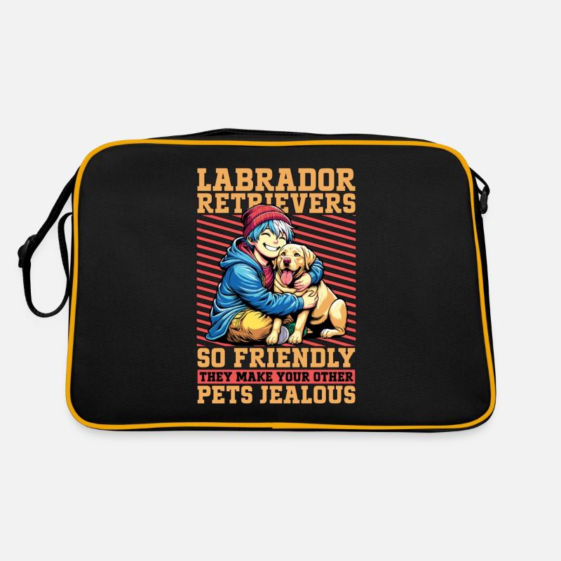 Labrador retriever si amical qu’ils aiment les animaux Sac Retro
