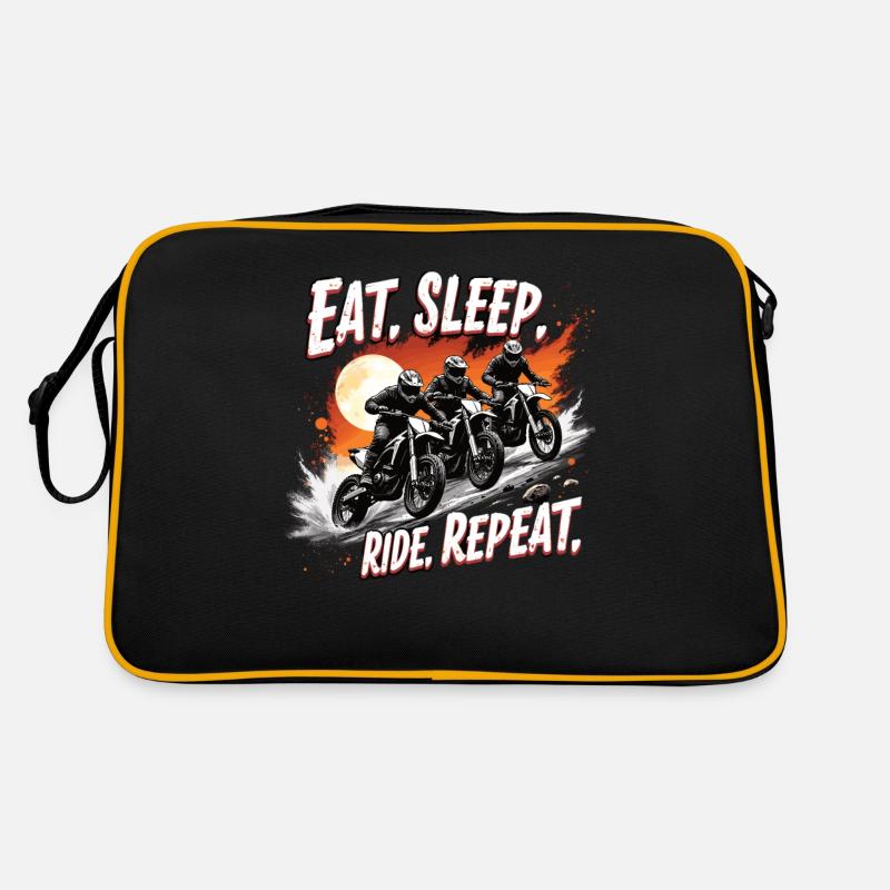 Motocross Eat Sleep Ride Repeat Retro Tasche