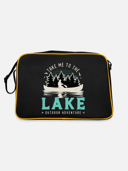 Canoë Emmène-moi au lac Kayak en plein air Rameur - Sac Retro - noir/or - Dos