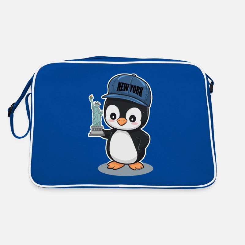Pingouin mignon avec chapeau de New York Sac Retro