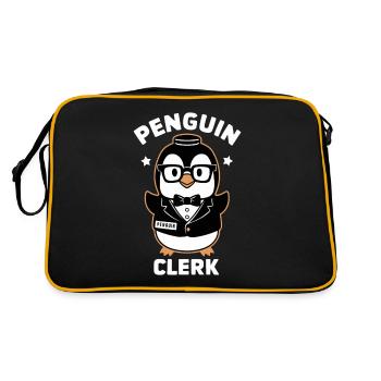 Penguin Clerk Funny Cute Glasses - Retro Bag - black/gold - Back