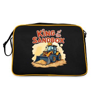 King of the Sandbox – Funny Excavator Kids - Retro Bag - black/gold - Back