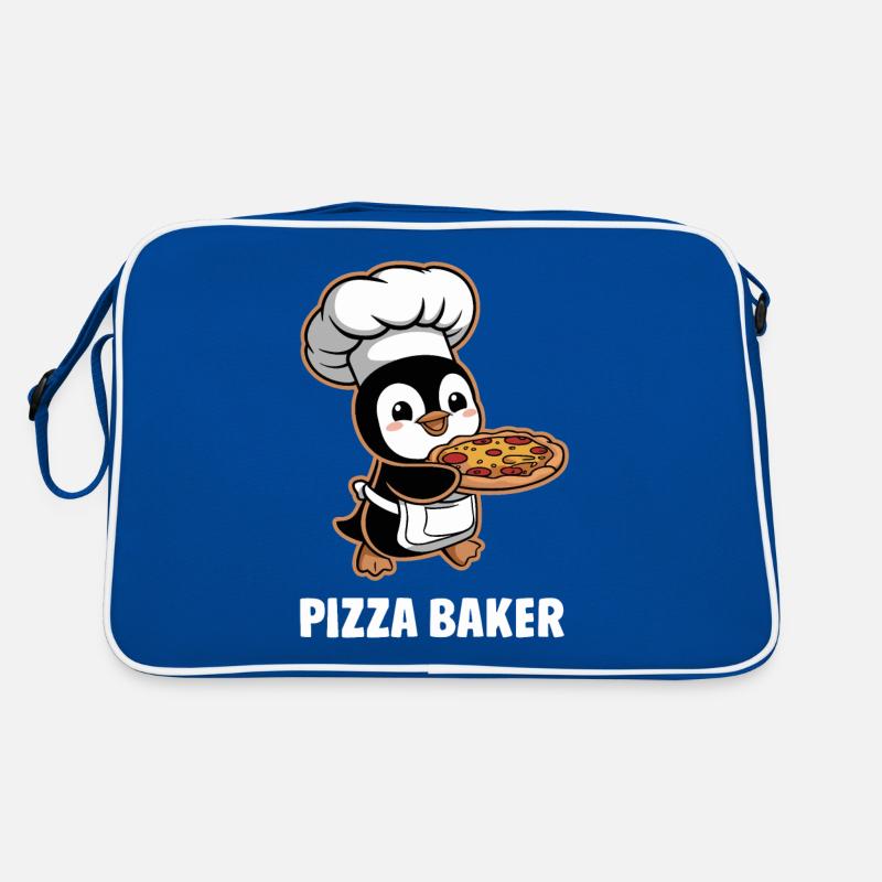 Pizza Baker Penguin Funny Chef Retro Bag