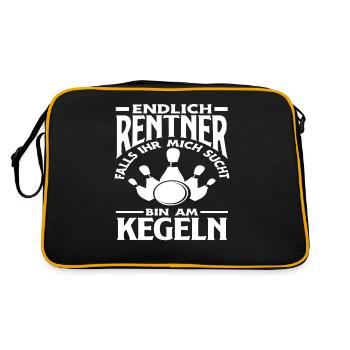 Enfin à la retraite am bowling temps libre - Sac Retro - noir/or - Dos