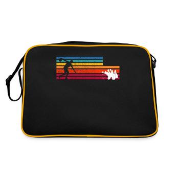 Bowling Retro Style for Bowling Lovers - Retro Bag - black/gold - Back